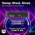 Disco Duro Solido SSD Crucial T710 1 TB PCIe M.2 2280 hasta 14900 MB/s - Imagen 2