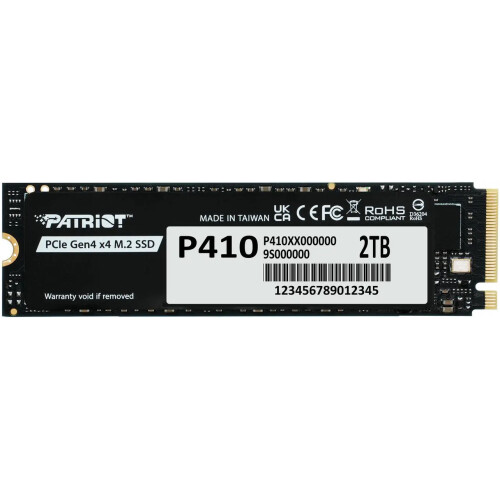 Disco Duro Solido SSD Patriot P410 2 TB PCI-Express Gen 4.0 x4 M.2 2280 hasta 5000 MB/s