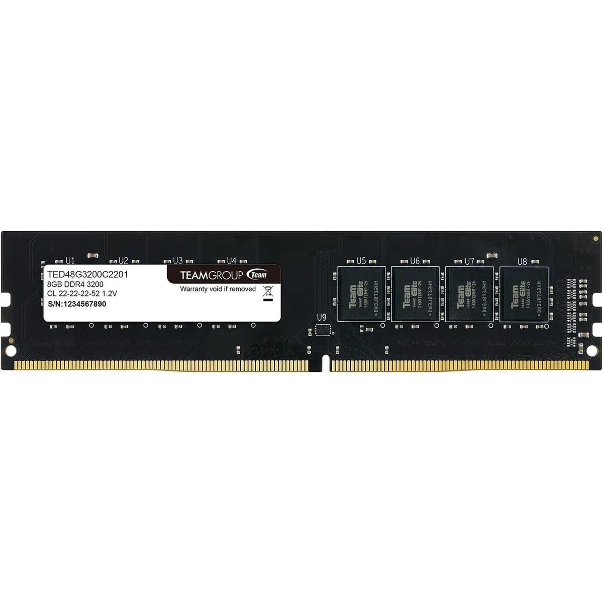 20-331-525-V04_square Memoria RAM TEAMGROUP ELITE 8 GB (1 x 8 GB) 288-Pin PC RAM DDR4 3200 MHz CL22 - Imagen 1