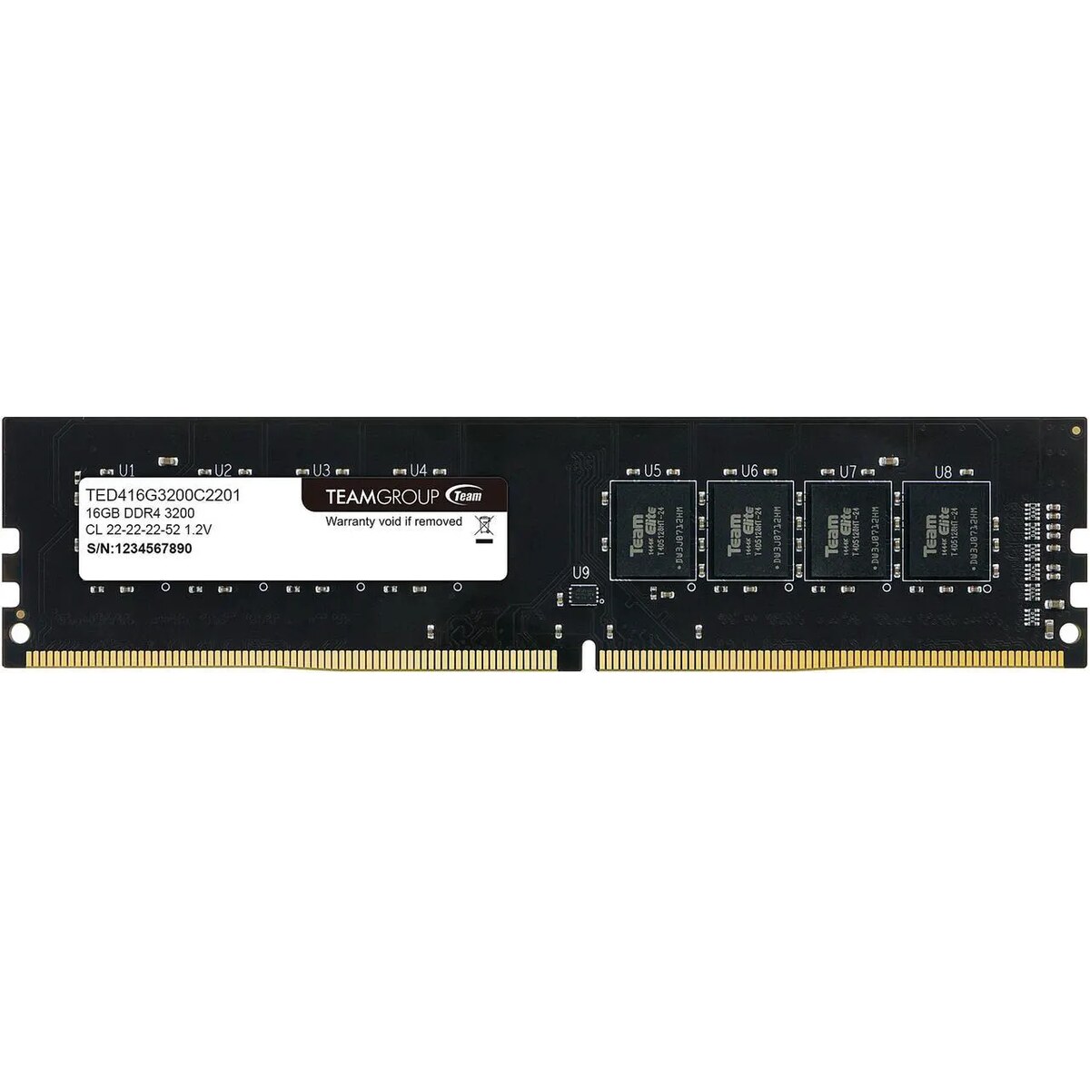 Memoria RAM Team Elite 16GB (1 x 16GB) 288-Pin DDR4 3200 MHz CL22