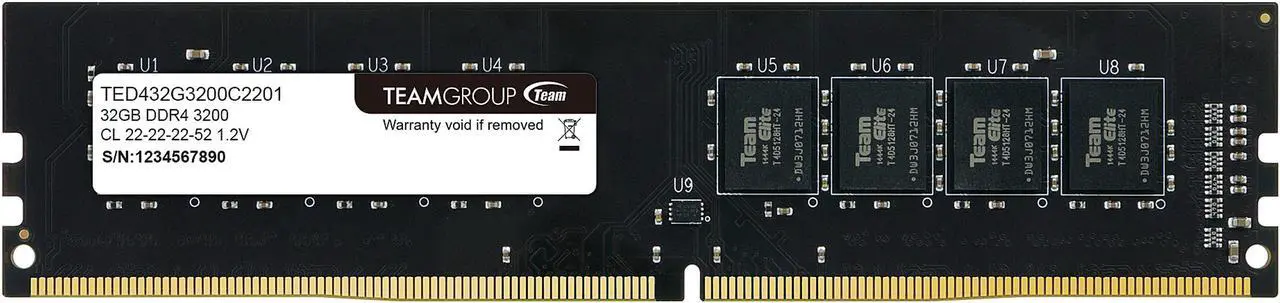 20-331-527-V04.webp Memoria RAM Team Elite 32GB (1 x 32 GB) 288-Pin DDR4 3200 MHz CL22 - Imagen 1