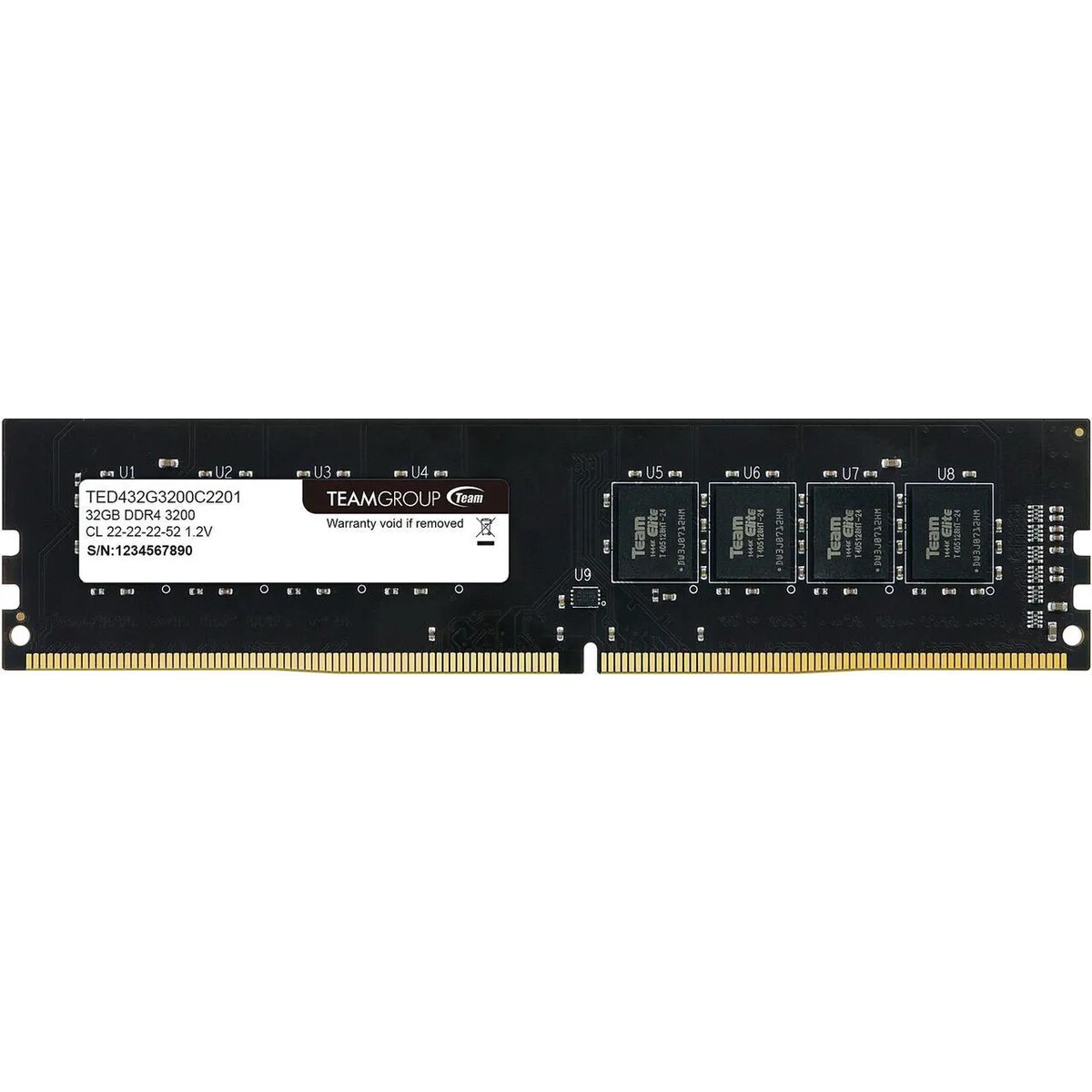 Memoria RAM Team Elite 32GB (1 x 32 GB) 288-Pin DDR4 3200 MHz CL22