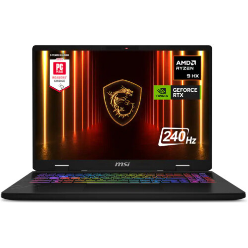 MSI Crosshair A16 AI 16" 240Hz QHD+ – AMD Ryzen 9 8940HX – 32GB LPDDR5X – NVIDIA GeForce RTX 5060 8GB – 1TB SSD