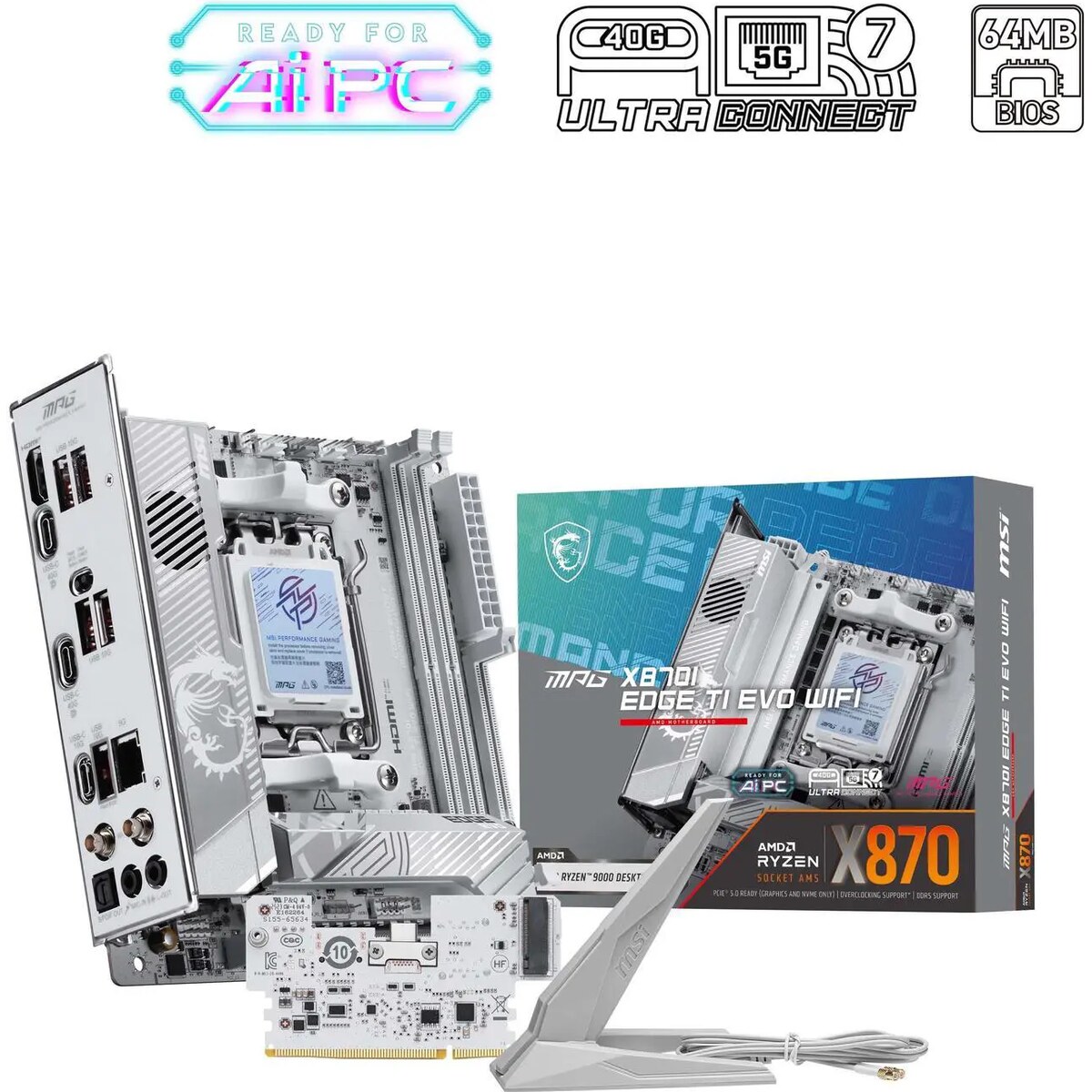 Motherboard MSI MPG X870I EDGE TI EVO WIFI Socket AM5 Mini ITX