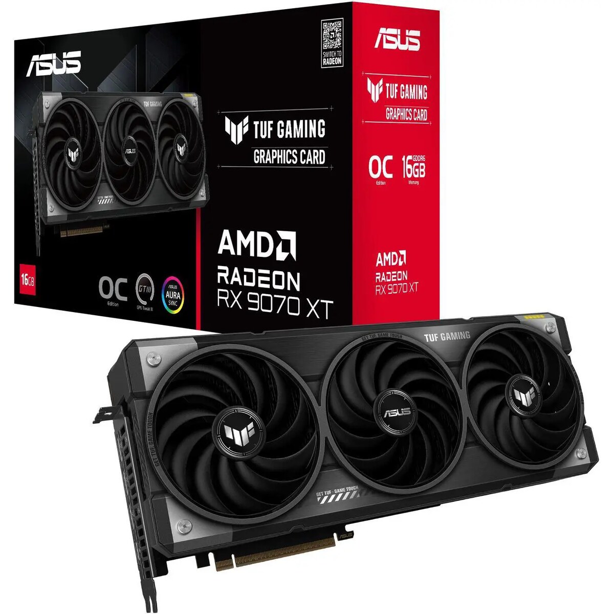 Tarjeta de video ASUS TUF Radeon RX 9070 XT 16GB OC
