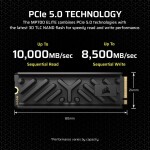 Disco Duro Solido SSD Corsair MP700 ELITE Heatsink 4TB PCIe 5.0 M.2 2280 hasta 9400 MB/s - Imagen 6