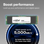 Disco Duro Solido SSD Crucial E100 480GB PCIe M.2 2280 hasta 4700 MB/s - Imagen 2