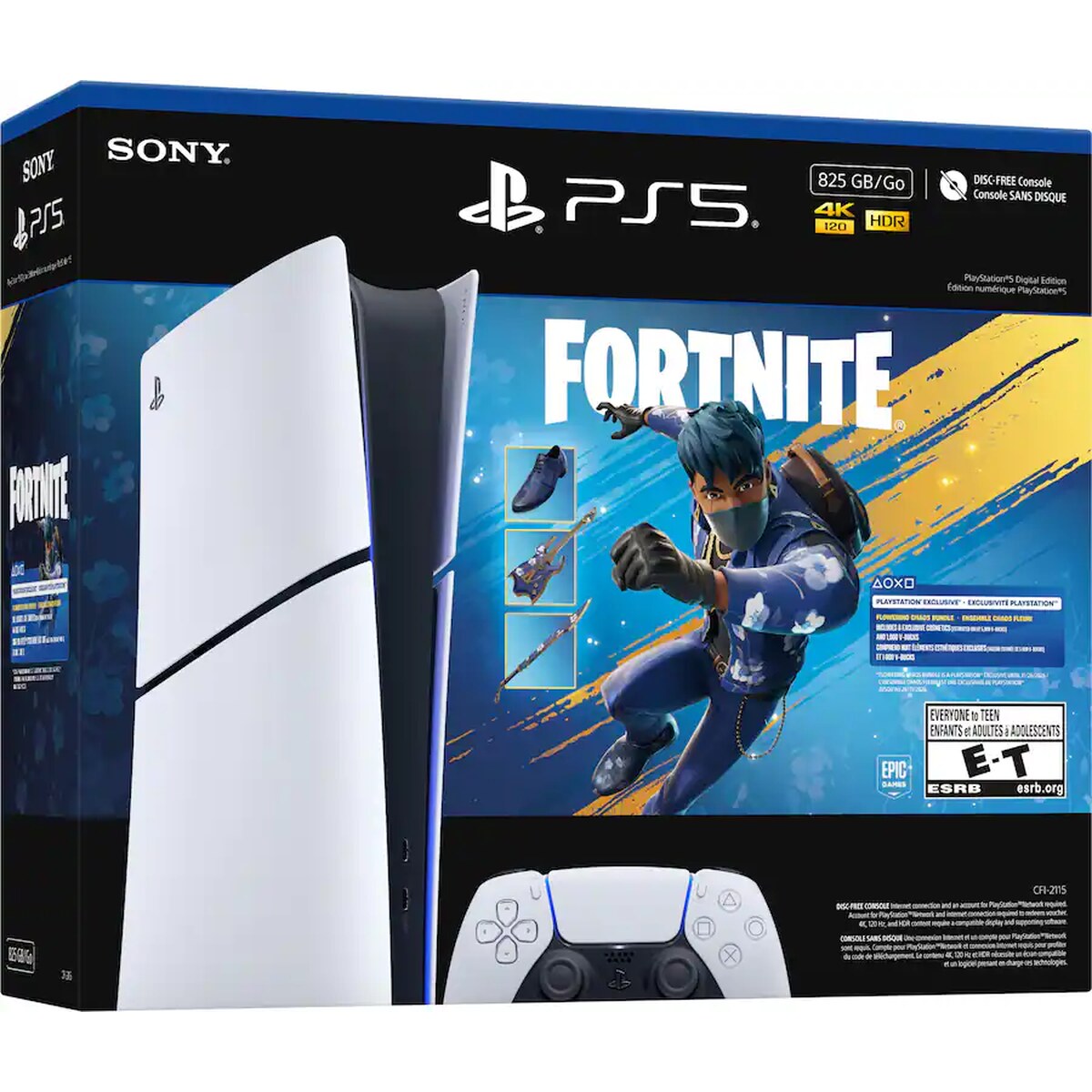 Sony PlayStation 5 Slim 825GB Digital Edition Fortnite Flowering Chaos Bundle