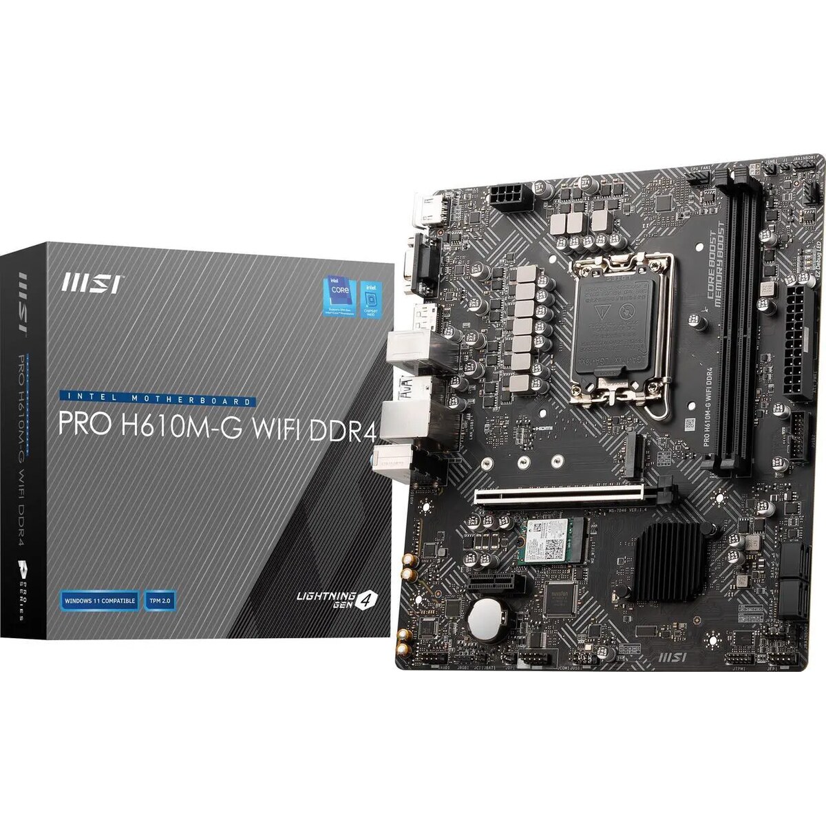 Motherboard MSI PRO H610M-G WIFI DDR4 Socket LGA1700 Micro ATX