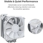 Disipador - MONTECH NX400 - White - Radiador N/D - 1 Fans 120mm - AMD AM4/AM5 | Intel LGA 1700/1851 - Imagen 5
