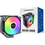 Disipador - MONTECH NX400 ARGB - Black - Radiador N/D - 1 Fans 120mm - AMD AM4/AM5 | Intel LGA 1700/1851