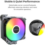 Disipador - MONTECH NX400 ARGB - Black - Radiador N/D - 1 Fans 120mm - AMD AM4/AM5 | Intel LGA 1700/1851 - Imagen 5