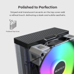 Disipador - MONTECH NX400 ARGB - Black - Radiador N/D - 1 Fans 120mm - AMD AM4/AM5 | Intel LGA 1700/1851 - Imagen 7