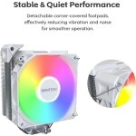Disipador - MONTECH NX400 ARGB - White - Radiador N/D - 1 Fans 120mm - AMD AM4/AM5 | Intel LGA 1700/1851 - Imagen 5