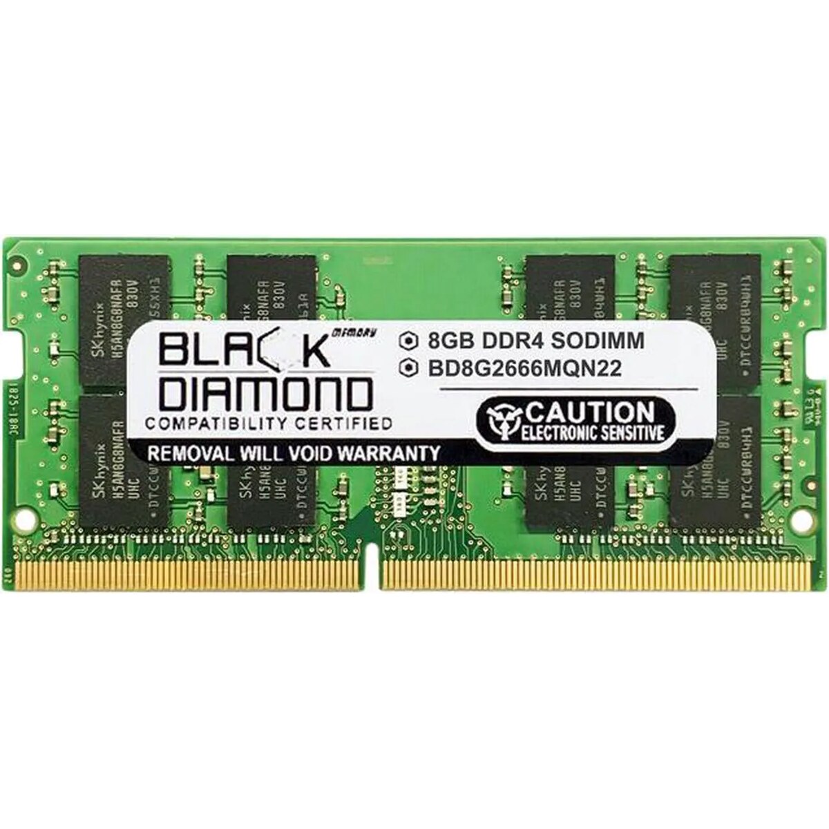 Memoria RAM Laptop Black Diamond Laptop Memory 8GB (1 x 8GB) 260-Pin SO-DIMM DDR4 2666 Mhz CL22