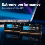 Memoria RAM Laptop Crucial 128GB (2 x 64GB) 262-Pin SO-DIMM DDR5 5600 Mhz CL46 - Imagen 2