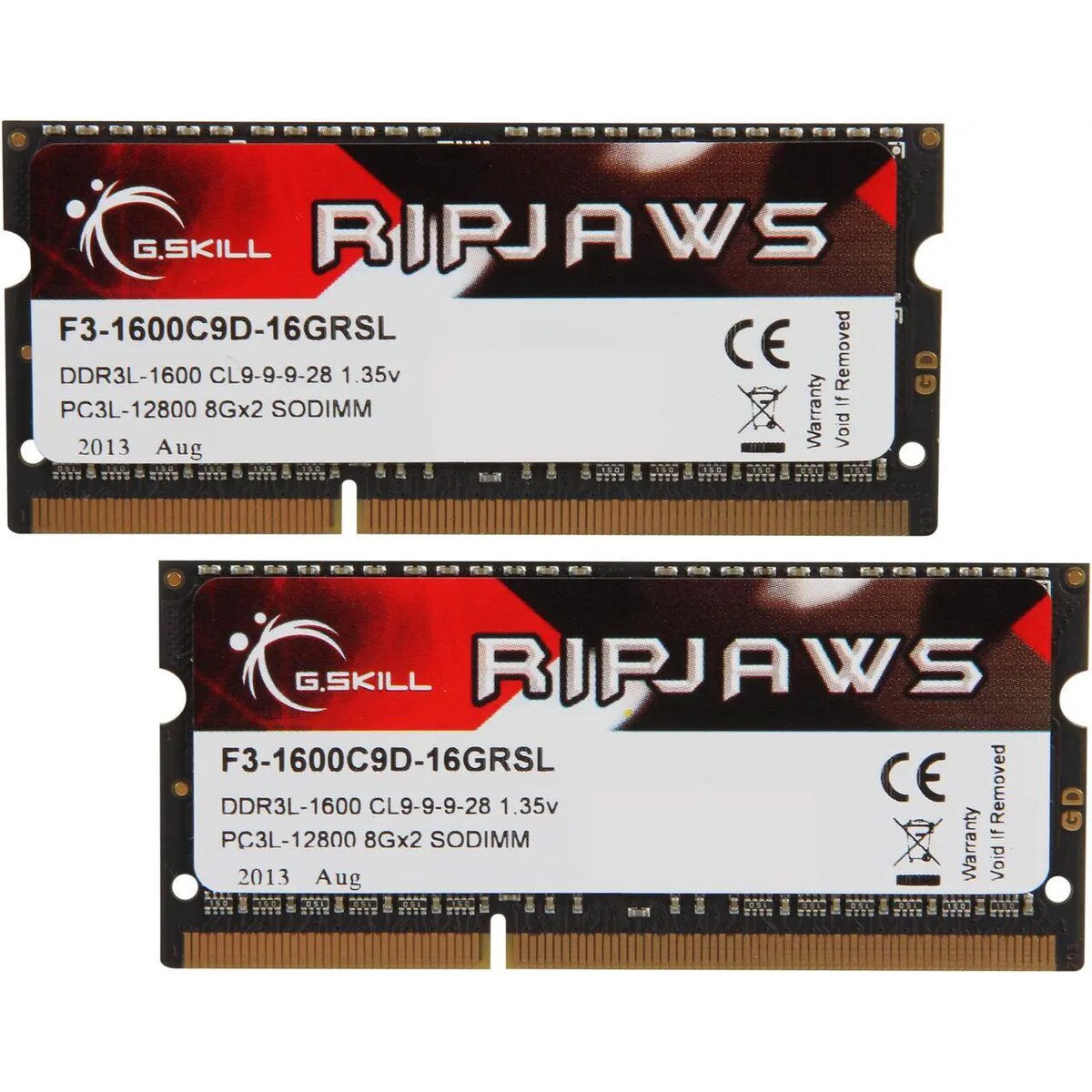 Memoria RAM Laptop G.SKILL Ripjaws 16 GB (2 x 8 GB) 204-Pin SODIMM DDR3L 1600 MHz CL9