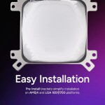 Refrigeración Líquida - Cooler Master 240 Elite Liquid - White - Radiador 240mm - 2 Fans 120mm - AMD AM4/AM5 | Intel LGA1700/1851 - Imagen 4