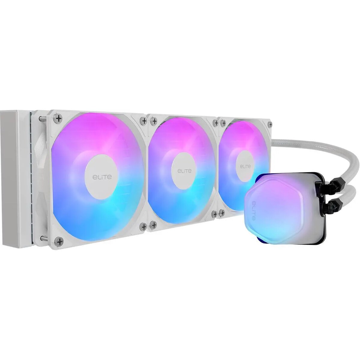 Refrigeración Líquida - Cooler Master 360 Elite Liquid - White - Radiador 360mm - 3 Fans 120mm - AMD AM4/AM5 | Intel LGA1700/1851
