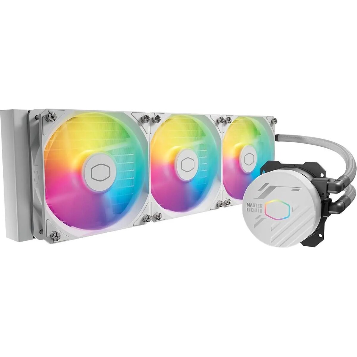Refrigeración Líquida - Cooler Master 360L Core - White - Radiador 360mm - 3 Fans 120mm - AMD AM4/AM5 | Intel LGA1700/1851