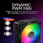 Disipador - Cooler Master Hyper 212 Pro - Black - Radiador N/Dmm - 1 Fans 120mm - AMD AM4/AM5 | Intel LGA 1700/1851 - Imagen 8