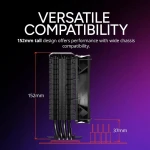 Disipador - Cooler Master Hyper 212 Pro - Black - Radiador N/Dmm - 1 Fans 120mm - AMD AM4/AM5 | Intel LGA 1700/1851 - Imagen 12