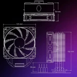 Disipador - Cooler Master Hyper 212 Pro - Black - Radiador N/Dmm - 1 Fans 120mm - AMD AM4/AM5 | Intel LGA 1700/1851 - Imagen 13