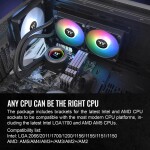 Refrigeración Líquida - Thermaltake TH240 ARGB Sync V2 - Black - Radiador 240mm - 2 Fans 120mm - AMD AM4/AM5 | Intel LGA1700/1851 - Imagen 6