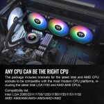 Refrigeración Líquida - Thermaltake TH360 ARGB Sync V2 - Black - Radiador 360mm - 3 Fans 120mm - AMD AM4/AM5 | Intel LGA 1700/1851 - Imagen 6