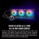Refrigeración Líquida - Thermaltake TH420 V2 Ultra ARGB - Black - Radiador 420mm - 3 Fans 140mm - AMD AM4/AM5 | Intel LGA 1700/1851 - Imagen 2