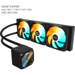 Refrigeración Líquida - GIGABYTE GAMING 360 - Black - Radiador 360mm - 3 Fans 120mm - AMD AM4/AM5 | Intel LGA1700/1851 - Imagen 6
