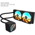 Refrigeración Líquida - GIGABYTE GAMING 240 - Black - Radiador 240mm - 2 Fans 120mm - AMD AM4/AM5 | Intel LGA1700/1851 - Imagen 6