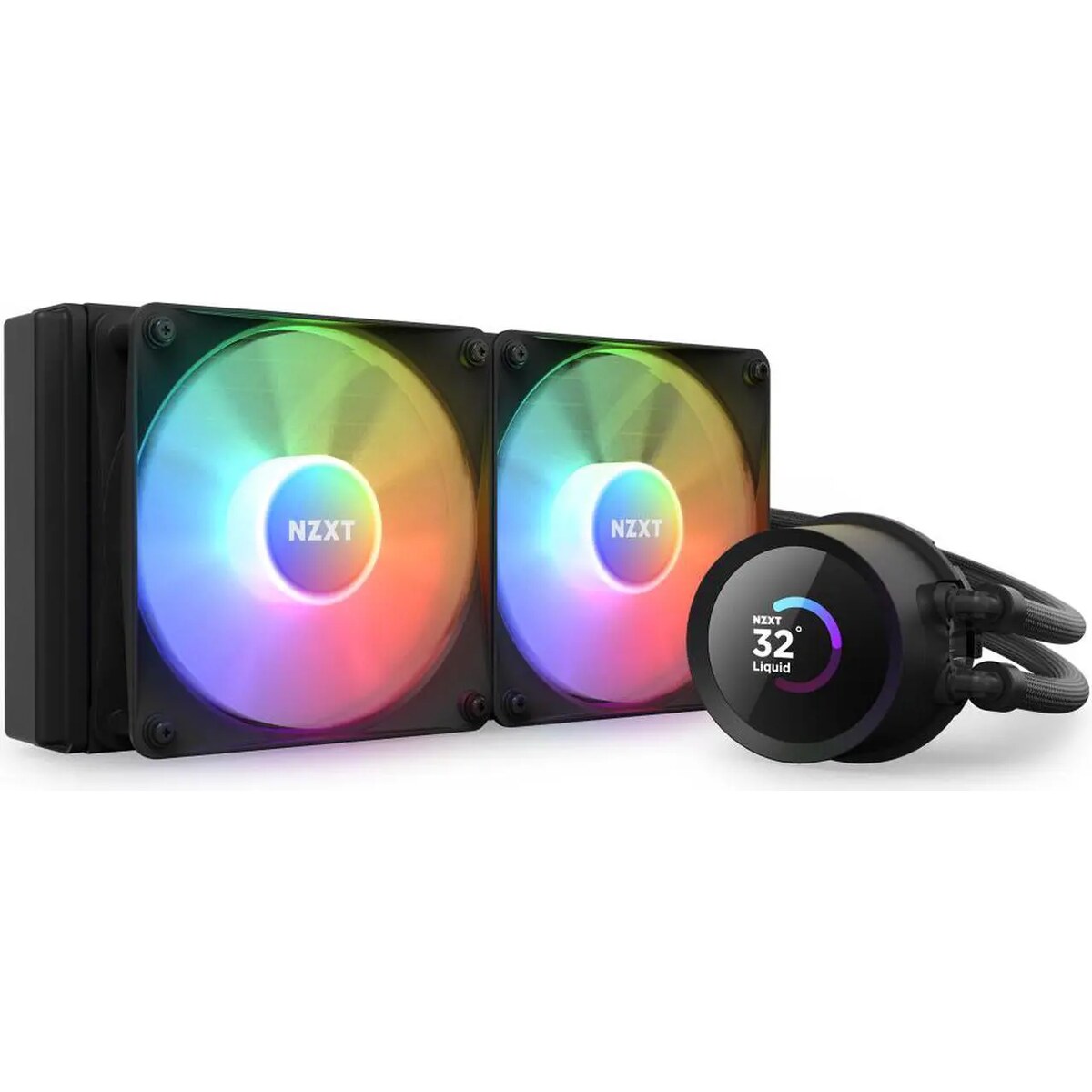 Refrigeración Líquida - NZXT Kraken RGB 240 - Black - Radiador 240mm - 2 Fans 120mm - AMD AM4/AM5 | Intel LGA 1700/1851