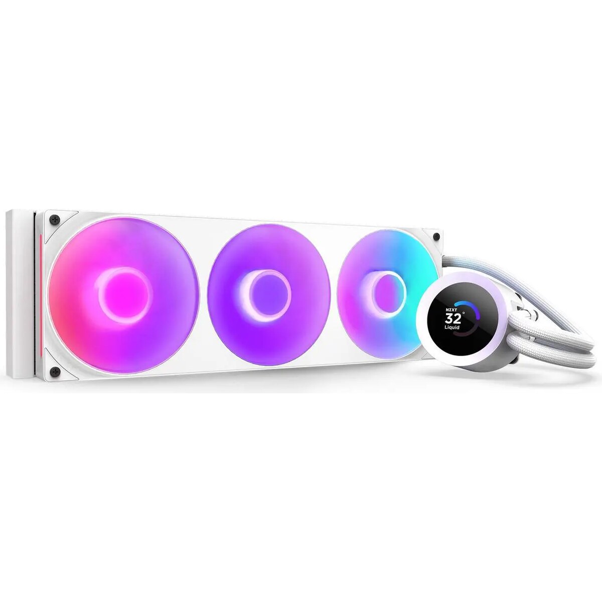 35-146-172-01_square Refrigeración Líquida - NZXT Kraken Plus RGB 360 - White - Radiador 360mm - 3 Fans 120mm - AMD AM4/AM5 | Intel LGA 1700/1851 - Imagen 1