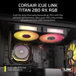 Refrigeración Líquida - Corsair iCUE LINK TITAN 280 RX - Black - Radiador 280mm - 2 Fans 140mm - AMD AM4/AM5 | Intel LGA 1700/1851 - Imagen 2