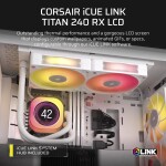 Refrigeración Líquida - Corsair iCUE LINK TITAN 240 RX LCD - White - Radiador 240mm - 2 Fans 120mm - AMD AM4/AM5 | Intel LGA 1700/1851 - Imagen 5