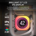 Refrigeración Líquida - Corsair iCUE LINK TITAN 240 RX LCD - White - Radiador 240mm - 2 Fans 120mm - AMD AM4/AM5 | Intel LGA 1700/1851 - Imagen 7