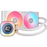 Refrigeración Líquida - Corsair iCUE LINK TITAN 240 RX LCD - White - Radiador 240mm - 2 Fans 120mm - AMD AM4/AM5 | Intel LGA 1700/1851 - Imagen 2