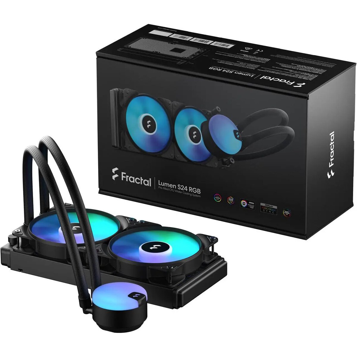 Refrigeración Líquida - Fractal Design Lumen S24 v2 - Black - Radiador 240mm - 2 Fans 120mm - AMD AM4/AM5 | Intel LGA 1700/1851