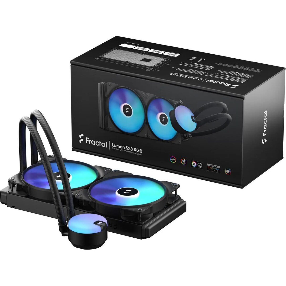 Refrigeración Líquida - Fractal Design Lumen S28 v2 - Black - Radiador 280mm - 2 Fans 140mm - AMD AM4/AM5 | Intel LGA 1700/1851