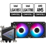 Refrigeración Líquida - MSI MAG CoreLiquid I240 - Black - Radiador 240mm - 2 Fans 120mm - AMD AM4/AM5 | Intel LGA 1700/1851