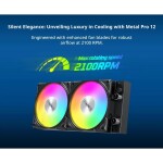Refrigeración Líquida - MONTECH HyperFlow ARGB 240 - Black - Radiador 240mm - 2 Fans 120mm - AMD AM4/AM5 | Intel LGA 1700/1851 - Imagen 4