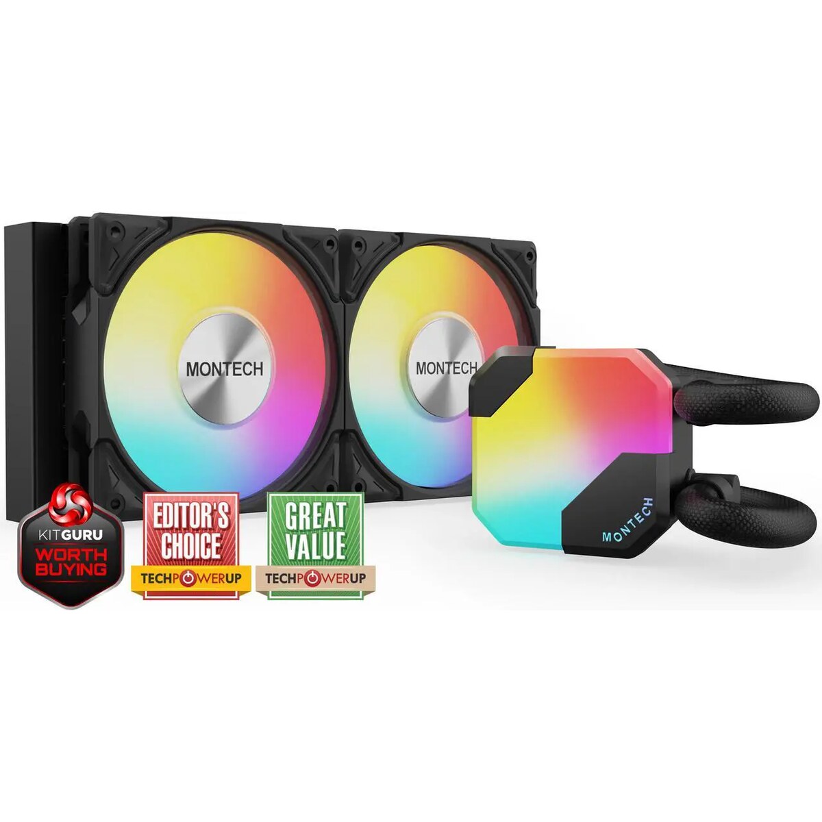 35-988-002-11_square Refrigeración Líquida - MONTECH HyperFlow ARGB 240 - Black - Radiador 240mm - 2 Fans 120mm - AMD AM4/AM5 | Intel LGA 1700/1851 - Imagen 1