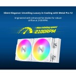 Refrigeración Líquida - MONTECH HyperFlow ARGB 240 - White - Radiador 240mm - 2 Fans 120mm - AMD AM4/AM5 | Intel LGA 1700/1851 - Imagen 4