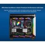 Refrigeración Líquida - MONTECH HyperFlow ARGB 360 - Black - Radiador 360mm - 3 Fans 120mm - AMD AM4/AM5 | Intel LGA1700/1851 - Imagen 2