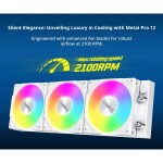 Refrigeración Líquida - MONTECH HyperFlow ARGB 360 - White - Radiador 360mm - 3 Fans 120mm - AMD AM4/AM5 | Intel LGA1700/1851 - Imagen 4