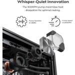 Refrigeración Líquida - MONTECH HyperFlow Silent 240 - Black - Radiador 240mm - 2 Fans 120mm - AMD AM4/AM5 | Intel LGA 1700/1851 - Imagen 2