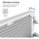 Refrigeración Líquida - MONTECH HyperFlow Silent 360 - White - Radiador 360mm - 3 Fans 120mm - AMD AM4/AM5 | Intel LGA 1700/1851 - Imagen 4