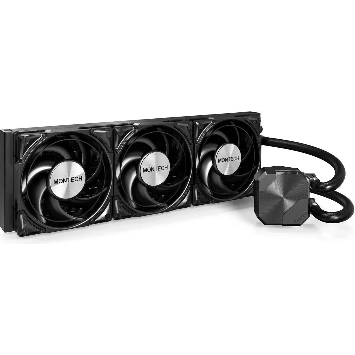 Refrigeración Líquida - MONTECH HyperFlow Silent 360 - Black - Radiador 360mm - 3 Fans 120mm - AMD AM4/AM5 | Intel LGA 1700/1851
