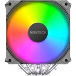 Disipador - MONTECH NX600 ARGB - Black - Radiador N/D - 2 Fans 120mm - AMD AM4/AM5 | Intel LGA 1700/1851 - Imagen 2